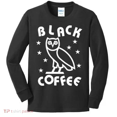 Black Coffee Kids Long Sleeve Shirt