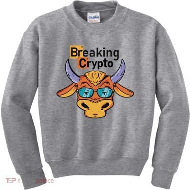 Breaking Crypto Bull Kids Sweatshirt