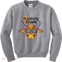 Breaking Crypto Bull Kids Sweatshirt thumb 0