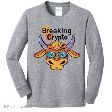 Breaking Crypto Bull Kids Long Sleeve Shirt