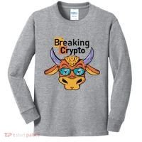 Breaking Crypto Bull Kids Long Sleeve Shirt thumb 0