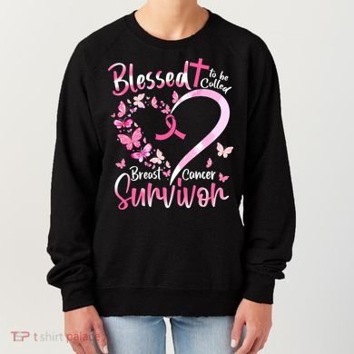 Breast Cancer Butterfly Blessed To Be Called Survivor Women's Sweatshirt