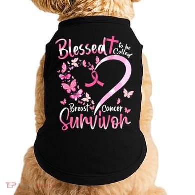 Breast Cancer Butterfly Blessed To Be Called Survivor Doggie Tank
