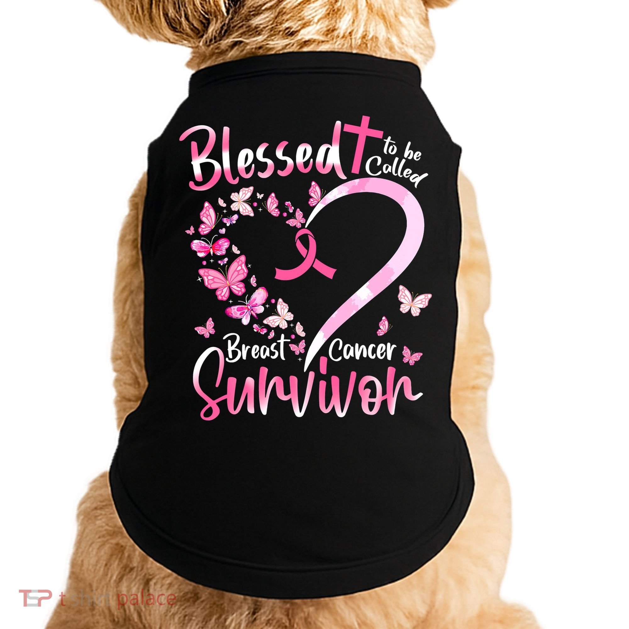 Breast Cancer Butterfly Blessed To Be Called Survivor Doggie Tank