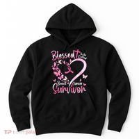Breast Cancer Butterfly Blessed To Be Called Survivor Hoodie thumb 0