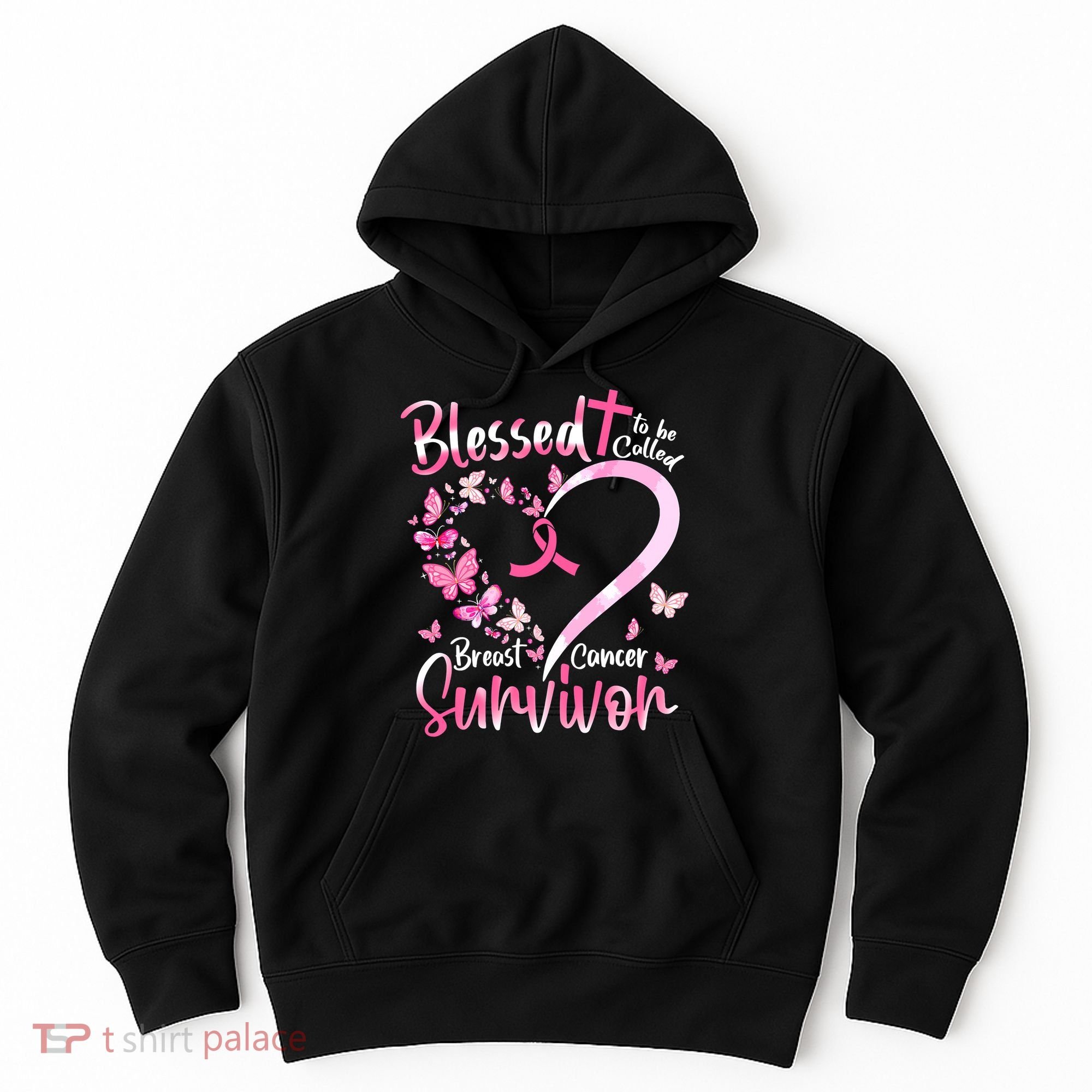 Breast Cancer Butterfly Blessed To Be Called Survivor Hoodie