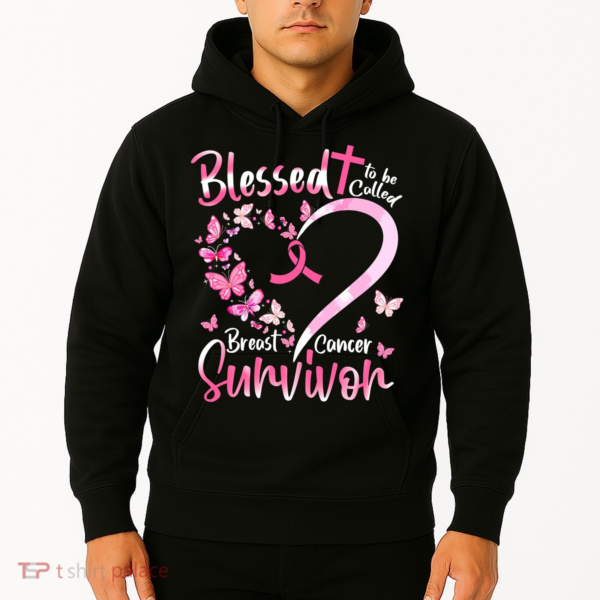 Breast Cancer Butterfly Blessed To Be Called Survivor Hoodie