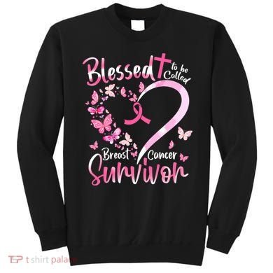 Breast Cancer Butterfly Blessed To Be Called Survivor Sweatshirt