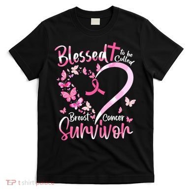 Breast Cancer Butterfly Blessed To Be Called Survivor T-Shirt