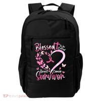 Breast Cancer Butterfly Blessed To Be Called Survivor Backpack thumb 0