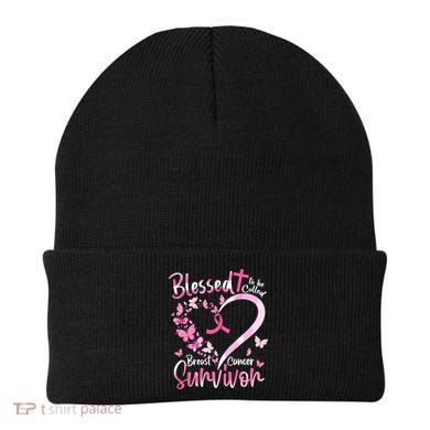 Breast Cancer Butterfly Blessed To Be Called Survivor Beanie