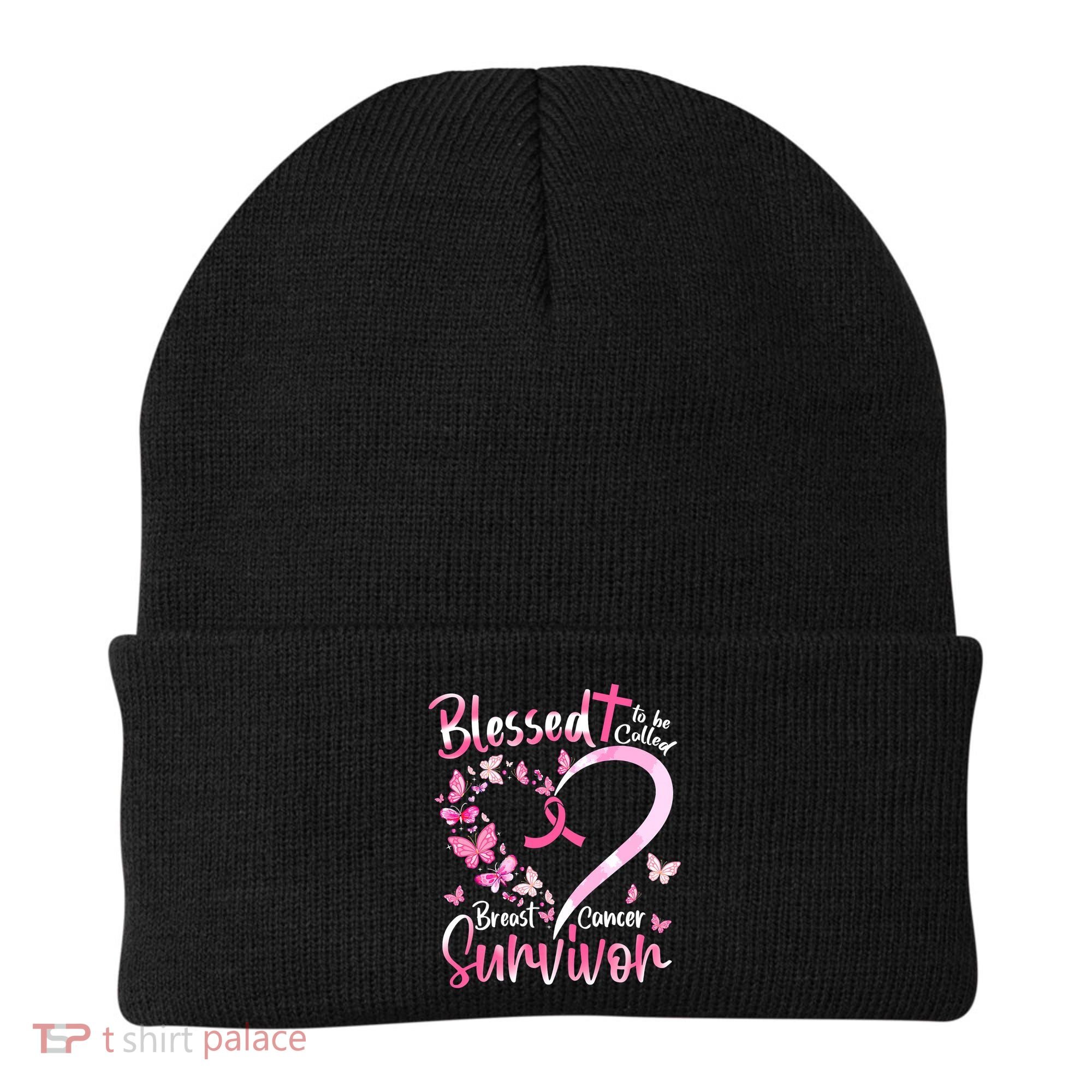 Breast Cancer Butterfly Blessed To Be Called Survivor Beanie
