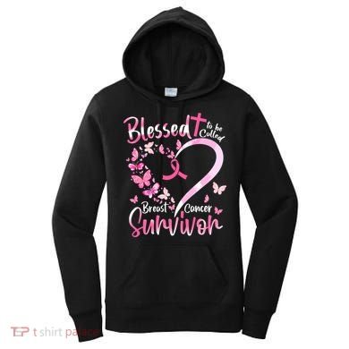 Breast Cancer Butterfly Blessed To Be Called Survivor Women's Hoodie