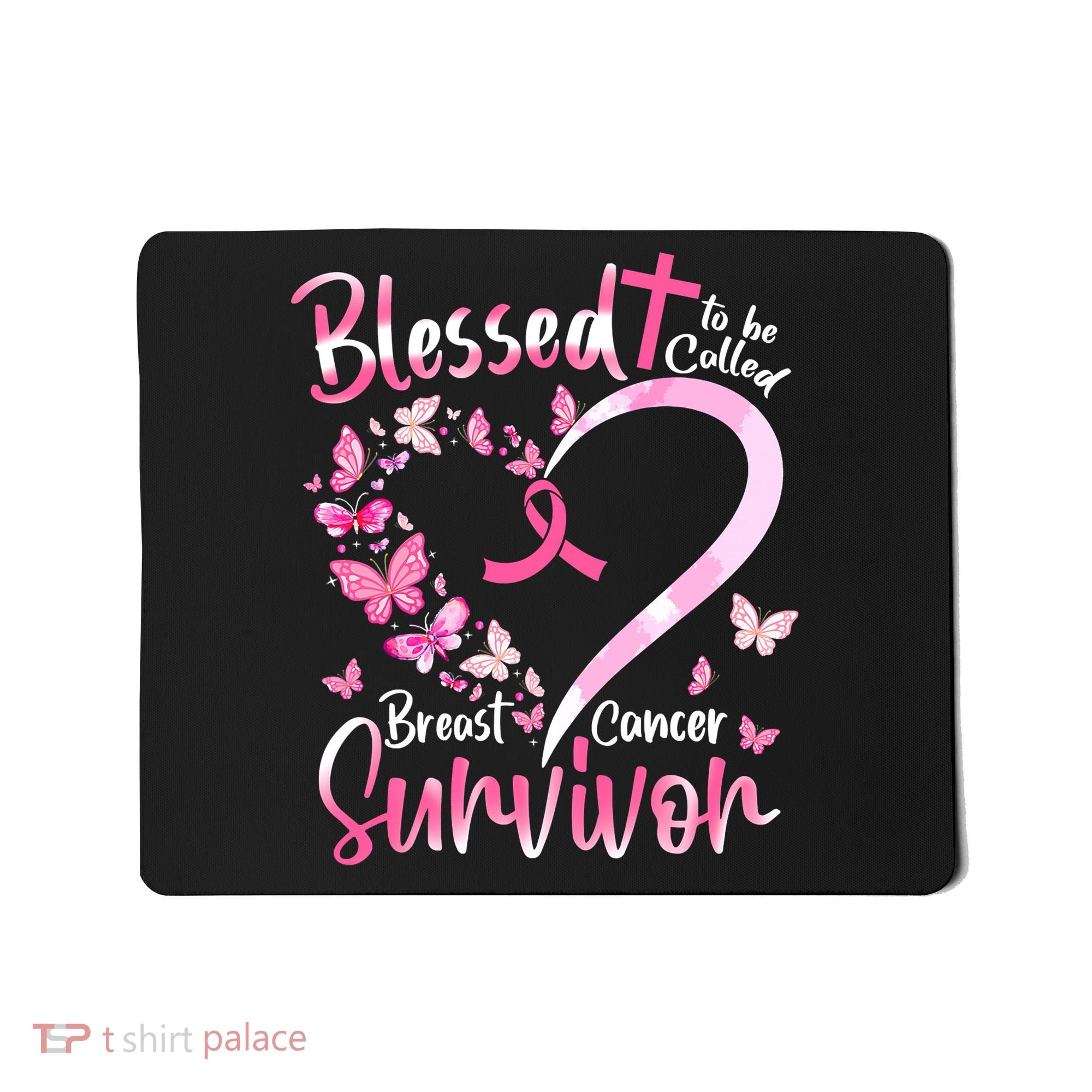Breast Cancer Butterfly Blessed To Be Called Survivor Mousepad