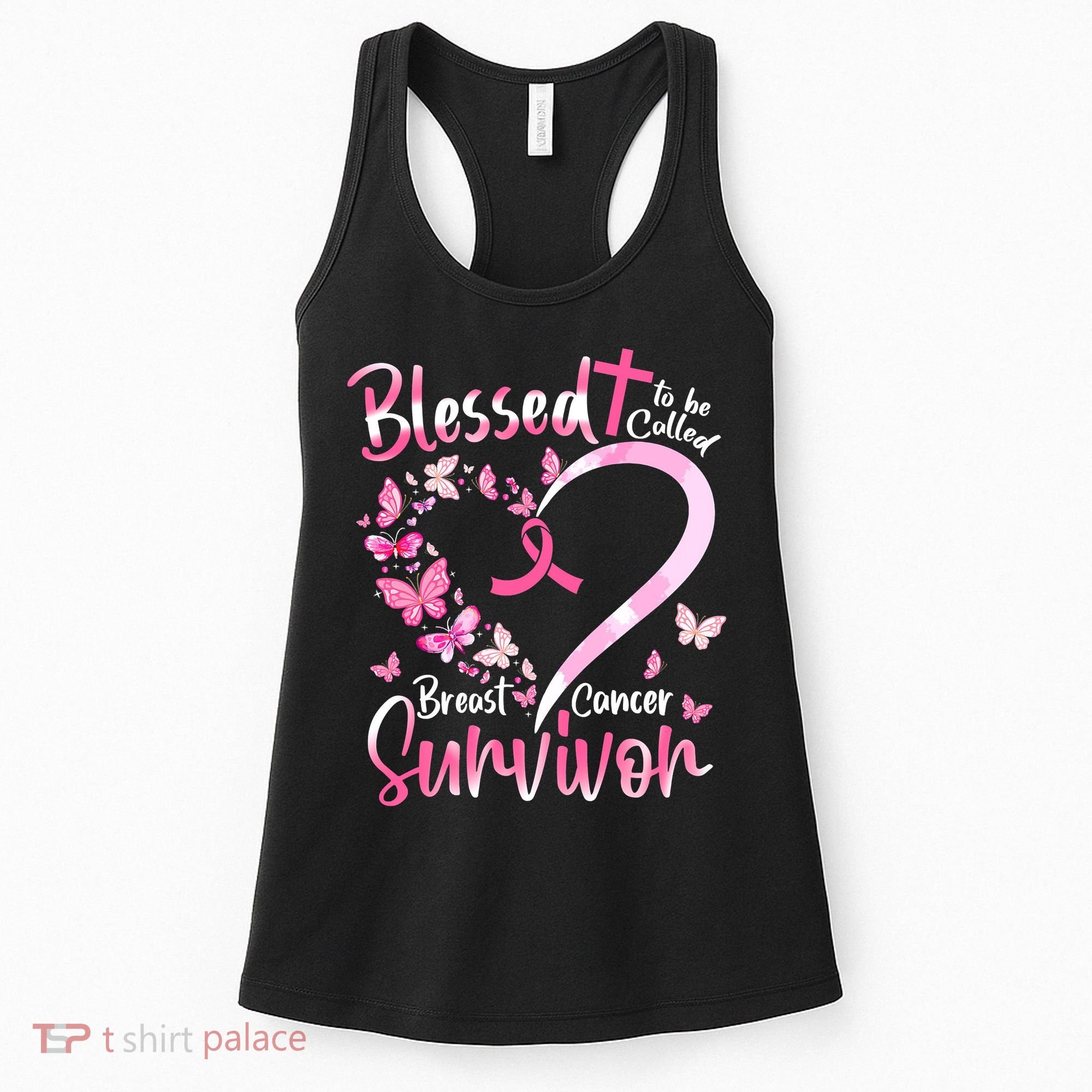 Breast Cancer Butterfly Blessed To Be Called Survivor Women's Tank Top