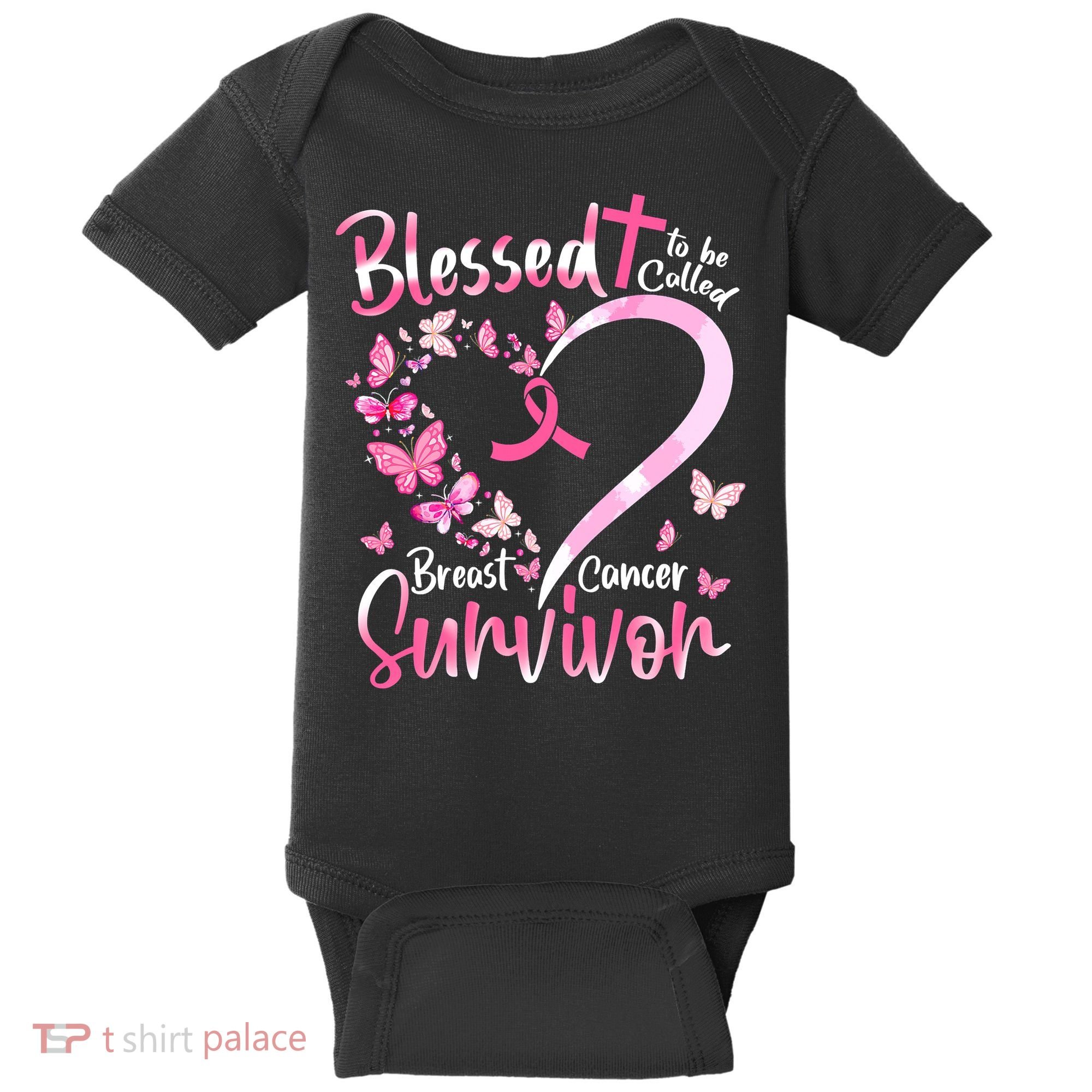 Breast Cancer Butterfly Blessed To Be Called Survivor Baby Bodysuit