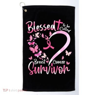 Breast Cancer Butterfly Blessed To Be Called Survivor Golf Towel