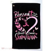 Breast Cancer Butterfly Blessed To Be Called Survivor Golf Towel thumb 0