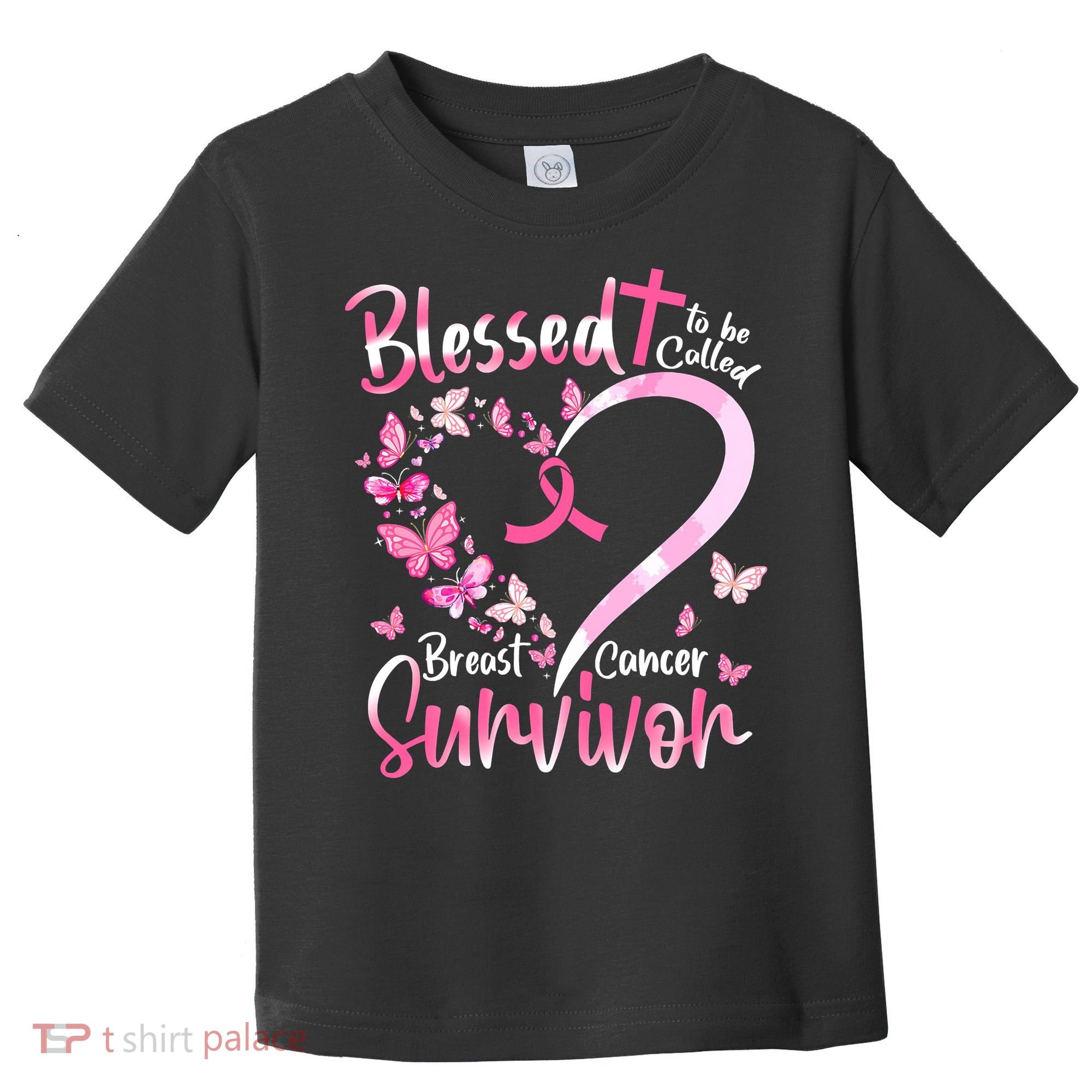 Breast Cancer Butterfly Blessed To Be Called Survivor Toddler T-Shirt