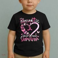 Breast Cancer Butterfly Blessed To Be Called Survivor Toddler T-Shirt thumb 2