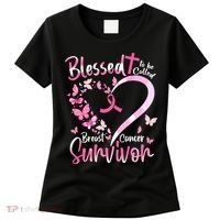 Breast Cancer Butterfly Blessed To Be Called Survivor Women's T-Shirt thumb 0