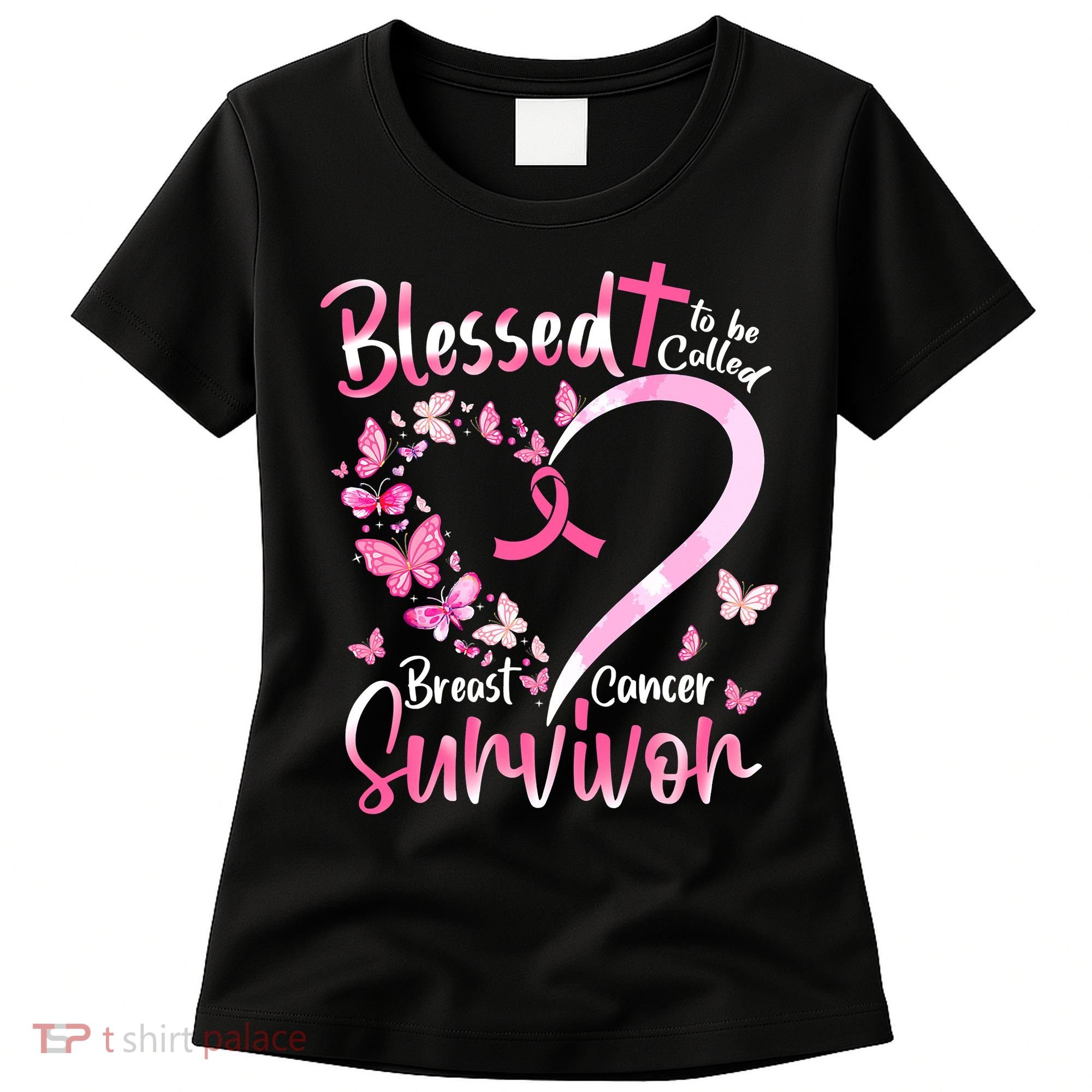 Breast Cancer Butterfly Blessed To Be Called Survivor Women's T-Shirt