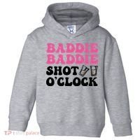 Baddies Caribbean Baddie Baddie Shot O Clock Toddler Hoodie thumb 0