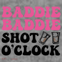 Baddies Caribbean Baddie Baddie Shot O Clock Toddler Hoodie thumb 2