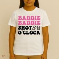 Baddies Caribbean Baddie Baddie Shot O Clock T-Shirt thumb 4