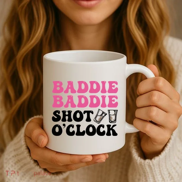 Baddies Caribbean Baddie Baddie Shot O Clock Coffee Mug