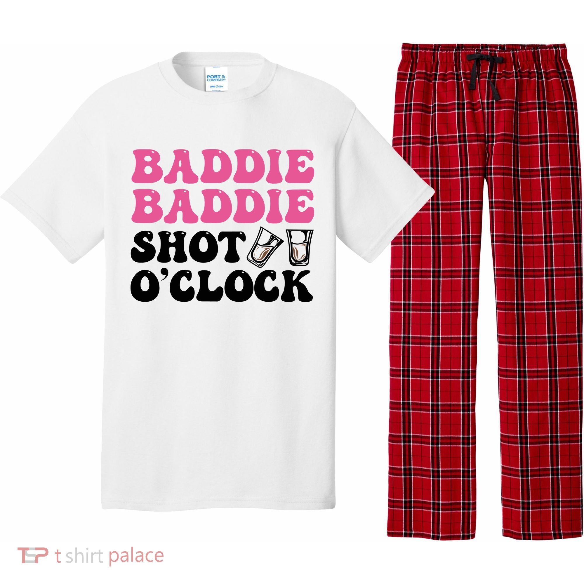 Baddies Caribbean Baddie Baddie Shot O Clock Pajama Set