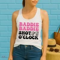 Baddies Caribbean Baddie Baddie Shot O Clock Women's Tank Top thumb 2