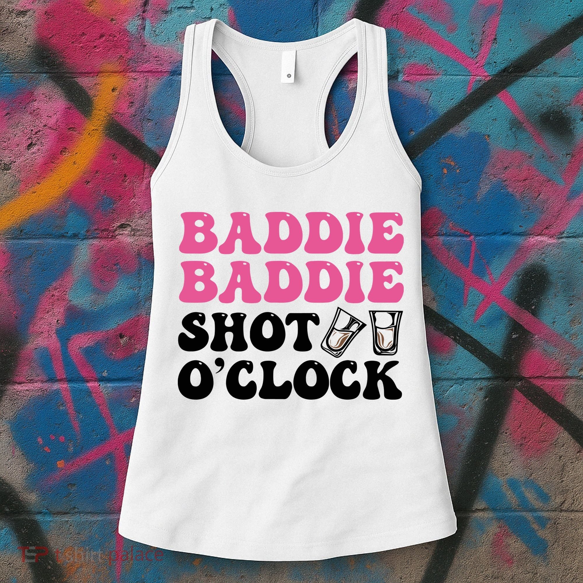 Baddies Caribbean Baddie Baddie Shot O Clock Women's Tank Top