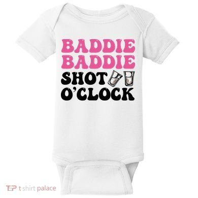Baddies Caribbean Baddie Baddie Shot O Clock Baby Bodysuit