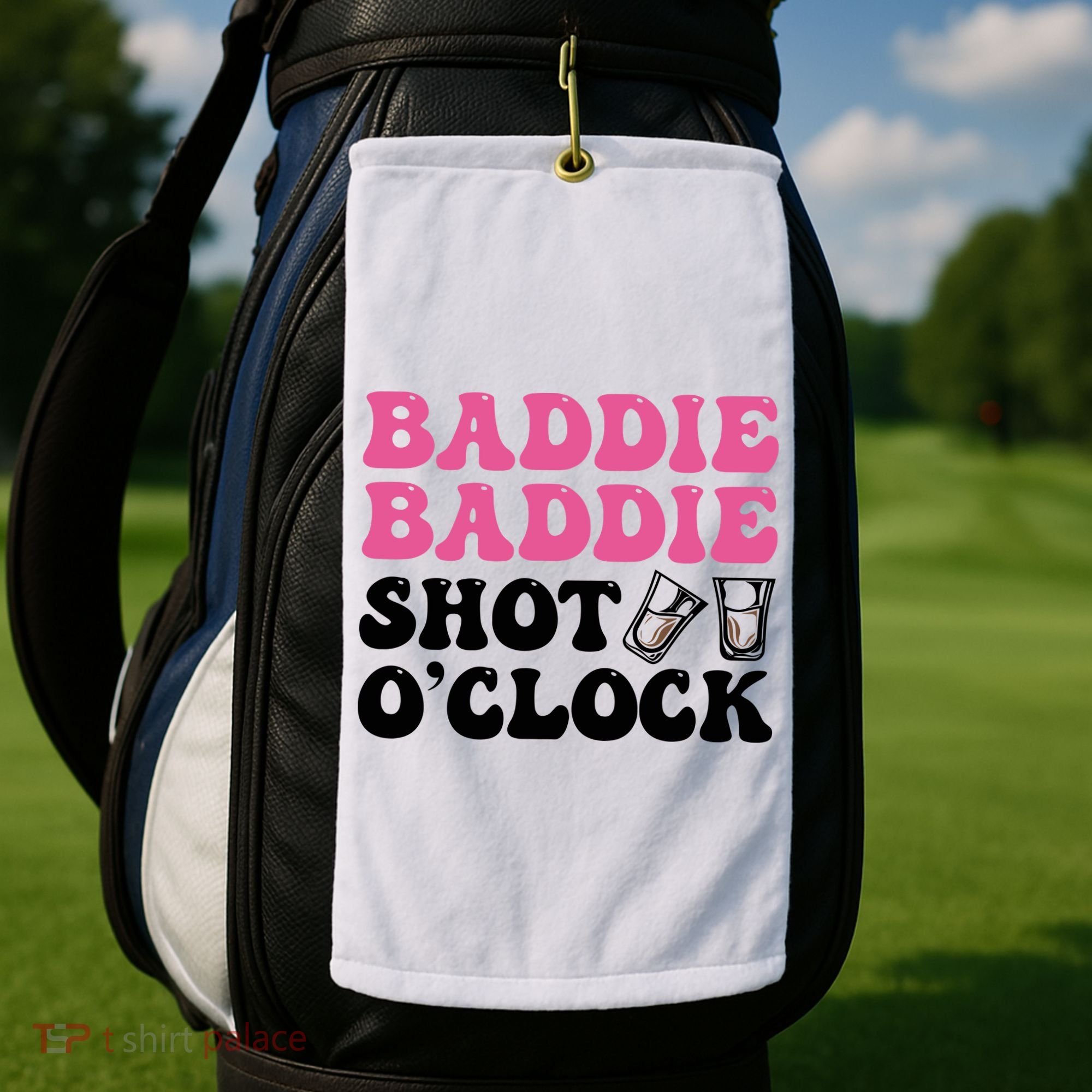 Baddies Caribbean Baddie Baddie Shot O Clock Golf Towel