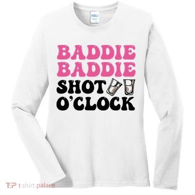 Baddies Caribbean Baddie Baddie Shot O Clock Women's Long Sleeve Shirt