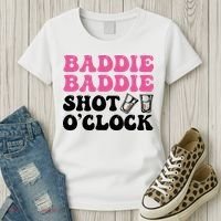 Baddies Caribbean Baddie Baddie Shot O Clock Women's T-Shirt thumb 3