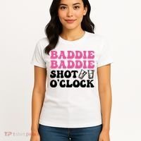 Baddies Caribbean Baddie Baddie Shot O Clock Women's T-Shirt thumb 4