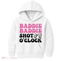 Baddies Caribbean Baddie Baddie Shot O Clock Kids Hoodie thumb 0