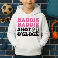 Baddies Caribbean Baddie Baddie Shot O Clock Kids Hoodie thumb 2