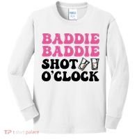 Baddies Caribbean Baddie Baddie Shot O Clock Kids Long Sleeve Shirt thumb 0