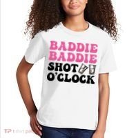 Baddies Caribbean Baddie Baddie Shot O Clock Kids T-Shirt thumb 2