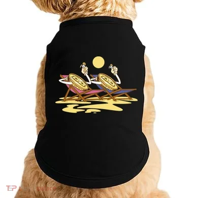 Bitcoin Crypto Beach Vacation Doggie Tank