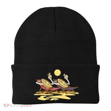 Bitcoin Crypto Beach Vacation Beanie