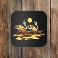 Bitcoin Crypto Beach Vacation Coaster thumb 0