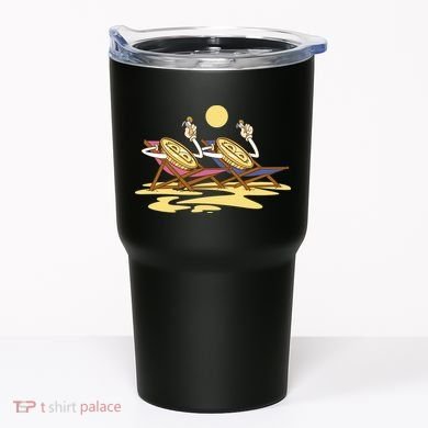 Bitcoin Crypto Beach Vacation Tumbler