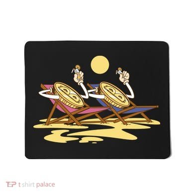 Bitcoin Crypto Beach Vacation Mousepad