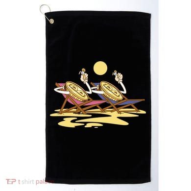Bitcoin Crypto Beach Vacation Golf Towel