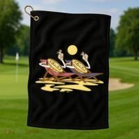 Bitcoin Crypto Beach Vacation Golf Towel thumb 1
