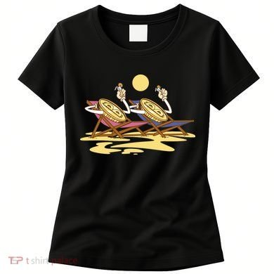Bitcoin Crypto Beach Vacation Women's T-Shirt